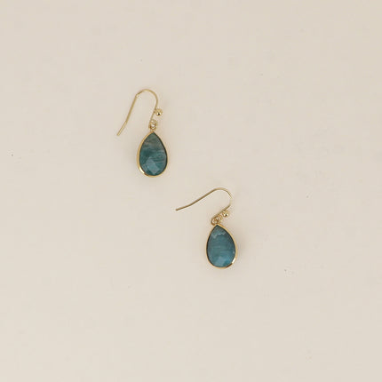 Boucles à crochet - pierre naturelle goutte