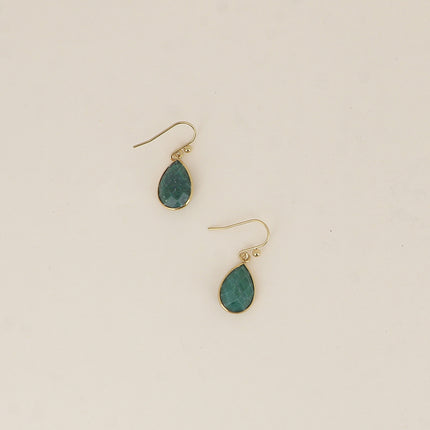 Boucles à crochet - pierre naturelle goutte