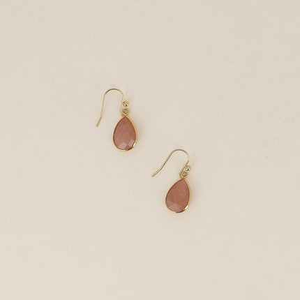 Boucles à crochet - pierre naturelle goutte