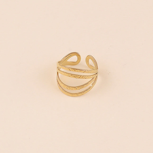 Bague - 4 anneaux texturés