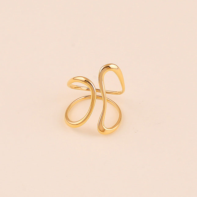 Bague large ouverte - formes ajourées