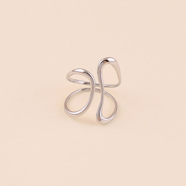 Bague large ouverte - formes ajourées