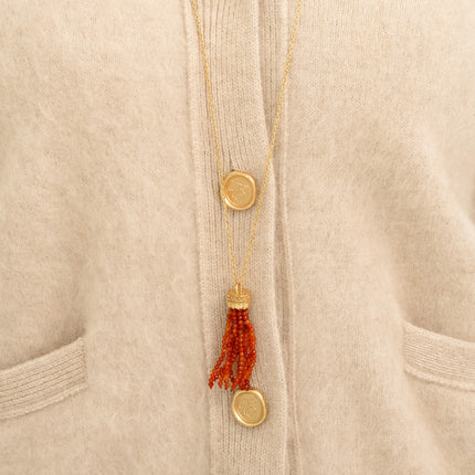 Sautoir - pendentif de 10 chaînes de pierres naturelles