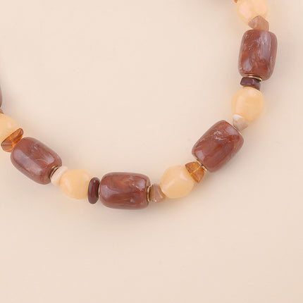 Collier - cordon, perles en résine