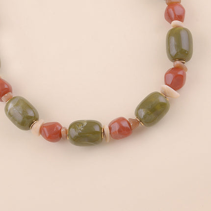 Collier - cordon, perles en résine