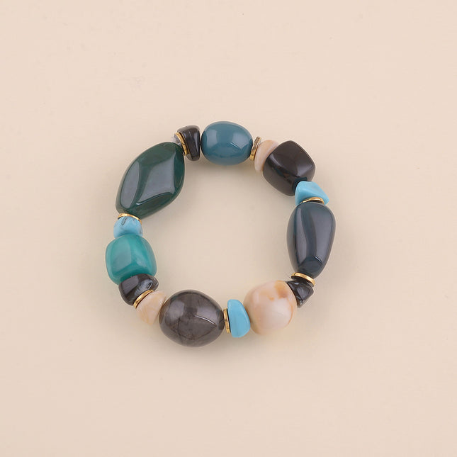 Bracelet élastique - perles en résine