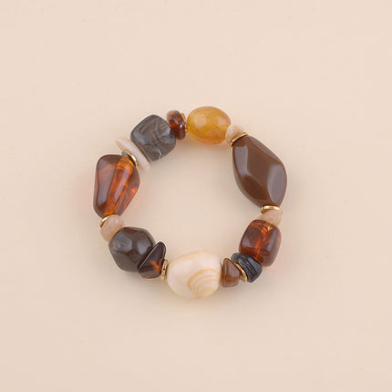 Bracelet élastique - perles en résine