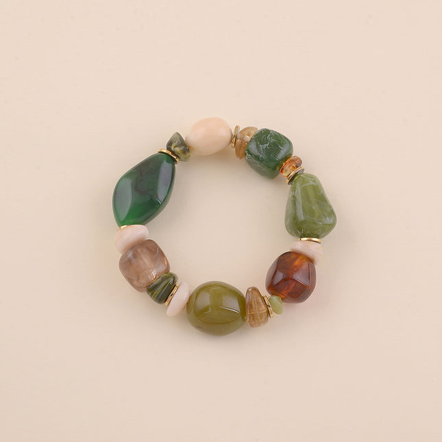 Bracelet élastique - perles en résine