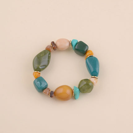 Bracelet élastique - perles en résine
