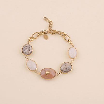 Bracelet - pierres naturelles et soleil