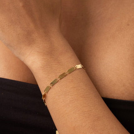 Bracelet - flat oval links