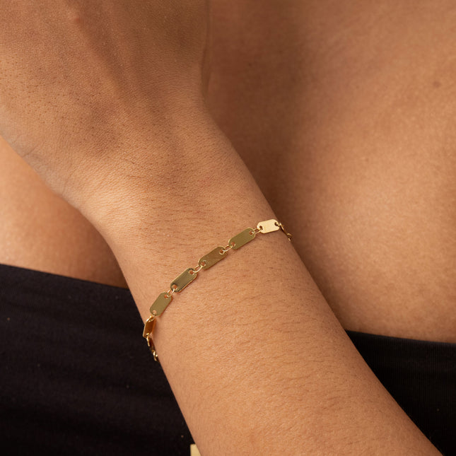 Bracelet - flat oval links