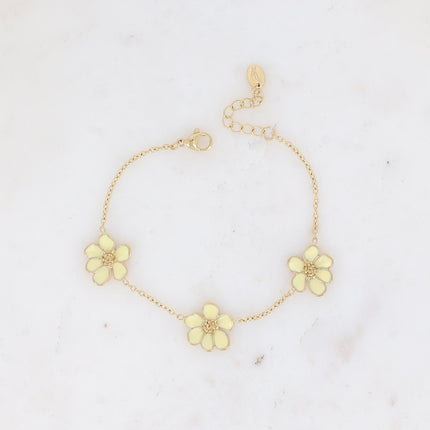 Bracelet Bulla - 3 fleurs émaillées