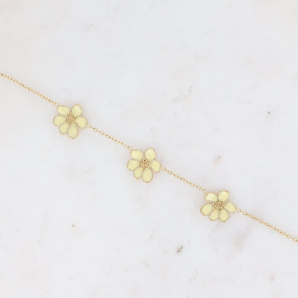 Bracelet Bulla - 3 fleurs émaillées