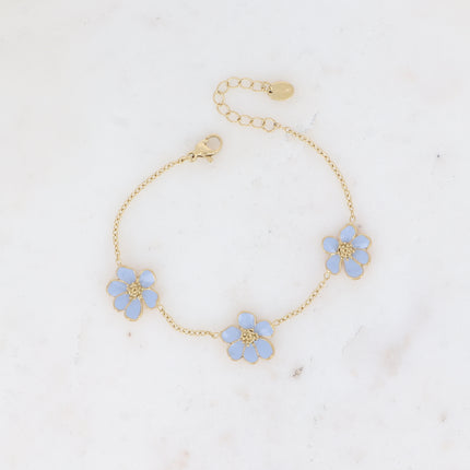 Bracelet Bulla - 3 fleurs émaillées