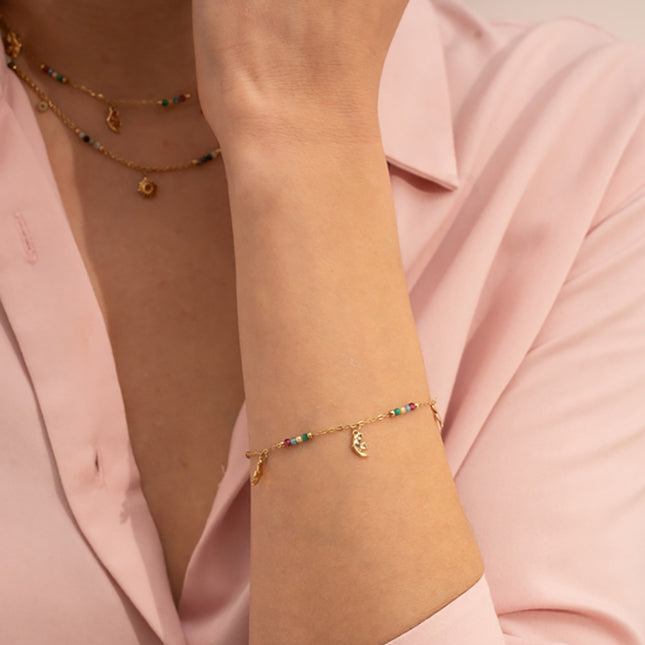Phaedra Bracelet - Bird Tassels and Beads
