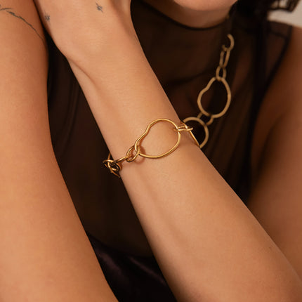 Bracelet Calliope - anneaux alternés