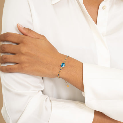 Bracelet - la Madone, émail et cordon