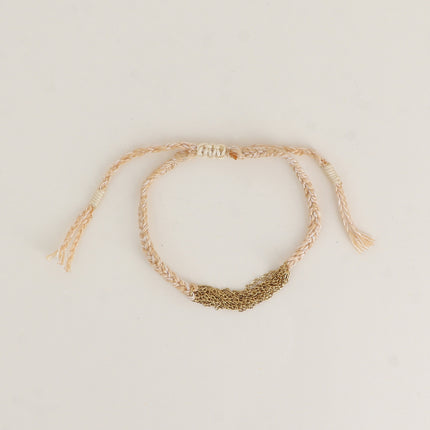 Bracelet sur cordon - fermoir coulissant, 10 chaînes