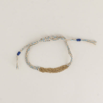 Bracelet sur cordon - fermoir coulissant, 10 chaînes