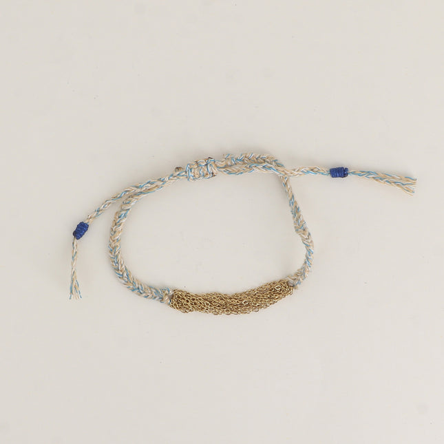 Bracelet sur cordon - fermoir coulissant, 10 chaînes