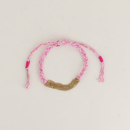 Bracelet sur cordon - fermoir coulissant, 10 chaînes