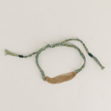 Bracelet sur cordon - fermoir coulissant, 10 chaînes