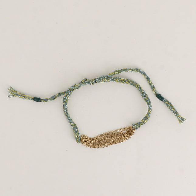Bracelet sur cordon - fermoir coulissant, 10 chaînes