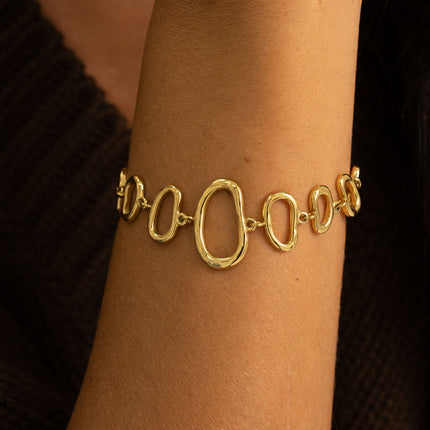 Bracelet - maillons ovales ajourés