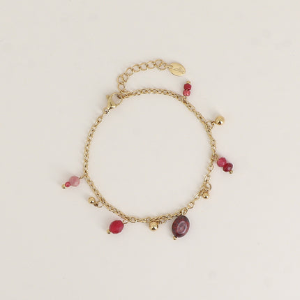 Bracelet - perles de résine et rocailles