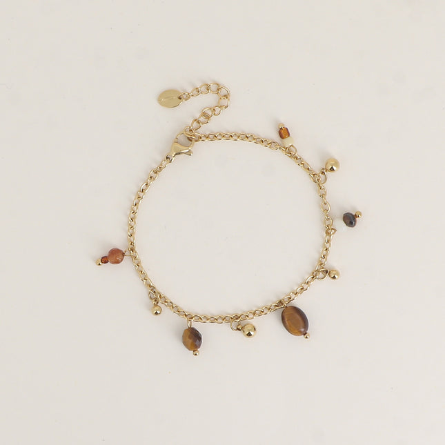 Bracelet - pierres naturelles et rocailles