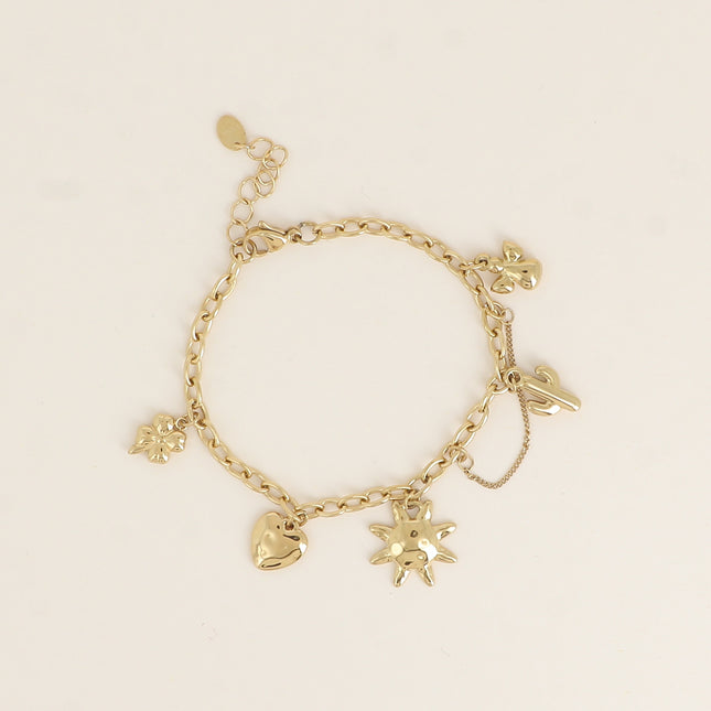 Bracelet - soleil, cactus, coeur, ange, trèfle