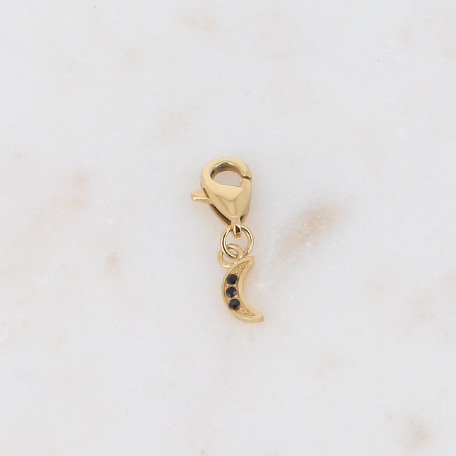Charm Lunissa - petite lune avec oxydes de zirconium - Lot de 3 pcs à 2,5€/pc
