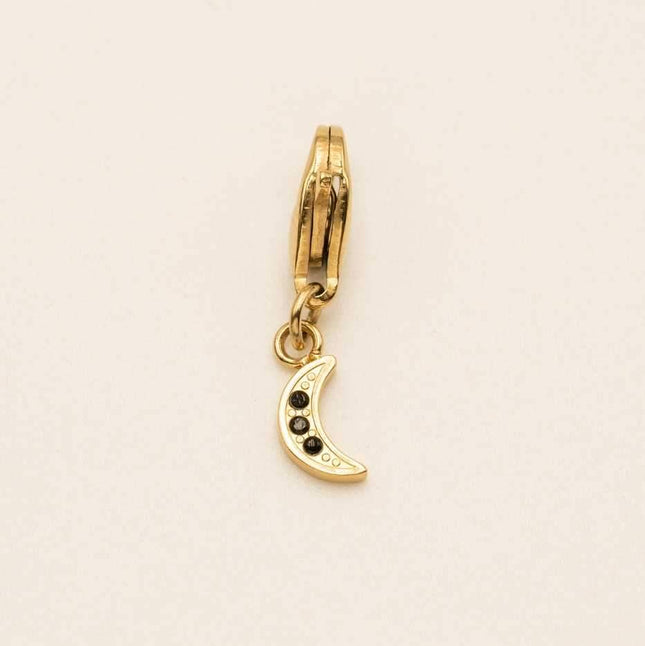Charm Lunissa - petite lune avec oxydes de zirconium