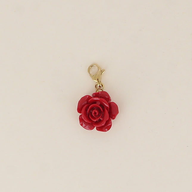 Charm - rose en résine