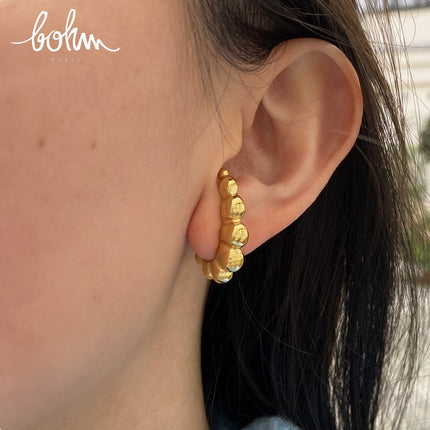 Manchettes de lobe Sabrina - croissant bullé