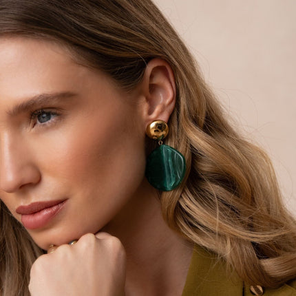 Boucles pendantes Yson - acétate coloré