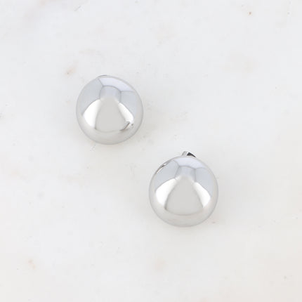 Boucles puces Sidia - rond bombé, lisse et miroir 20mm