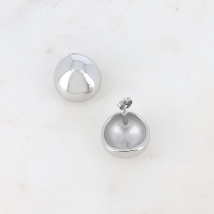 Boucles puces Sidia - rond bombé, lisse et miroir 20mm