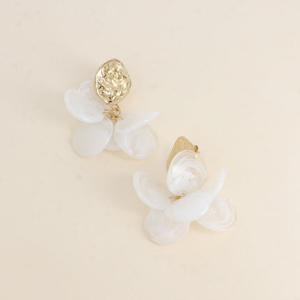 Boucles pendantes Ava- pièces style pétales en acétate