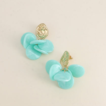 Boucles pendantes Ava- pièces style pétales en acétate