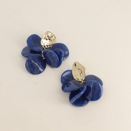Boucles pendantes Ava- pièces style pétales en acétate