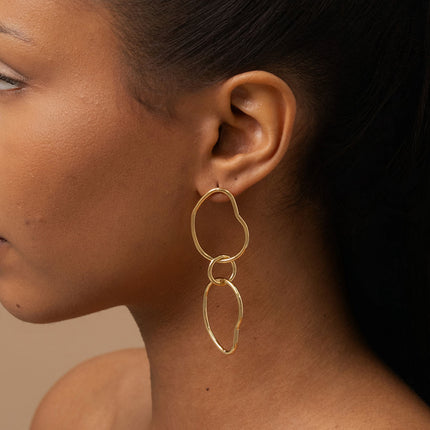 Drop earrings - 3 openwork pieces