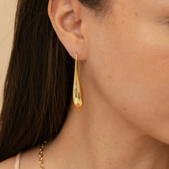 Boucles pendantes - longue tige bombée
