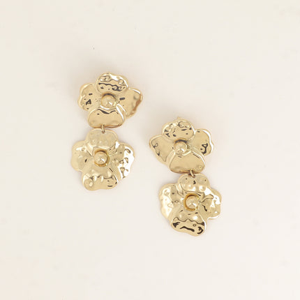 Boucles pendantes - double fleur