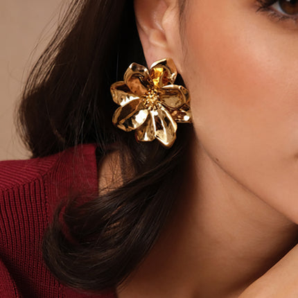 Zéliax stud earrings - maxi earrings, large flower 46x48mm