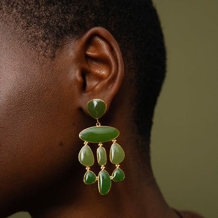 Elyra dangling earrings - enamel pieces