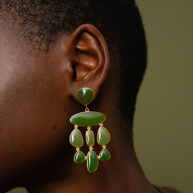 Boucles pendantes Elyra - pièces en émail