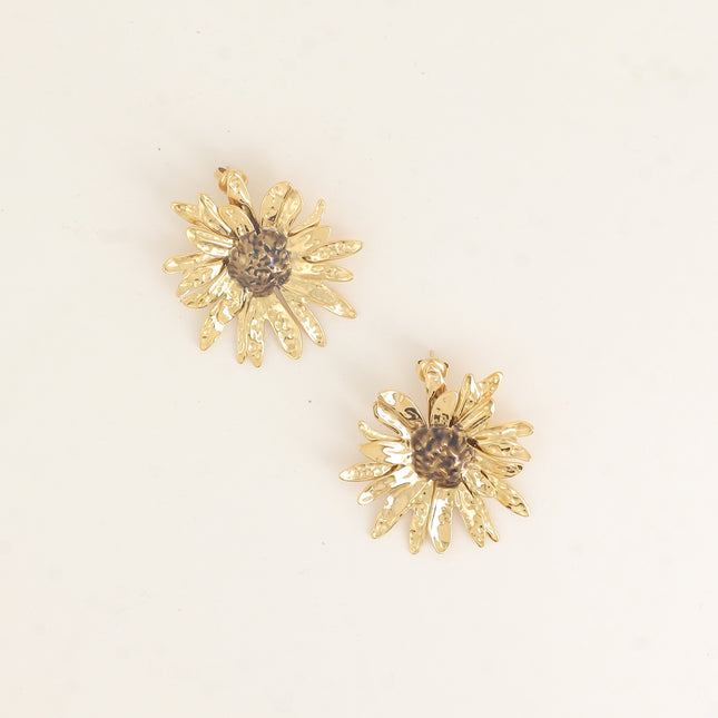 Boucles puces - fleur texturée