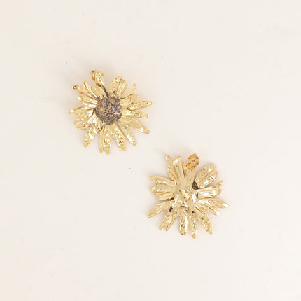Boucles puces - fleur texturée